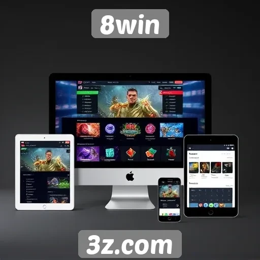 Interface e usabilidade do site 8win em diferentes dispositivos